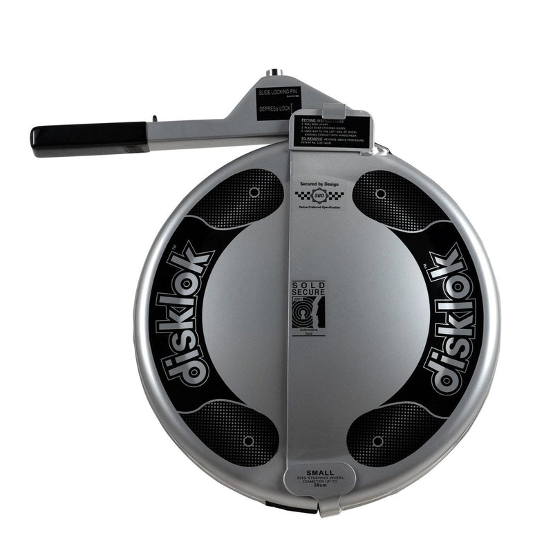 Disklok Security Steering Wheel Lock - Small (35 - 38.9cm) - Silver Colour
