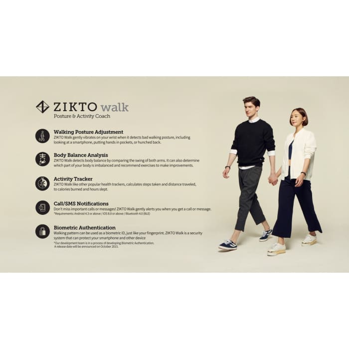 Buy Zikto Walk Smart Band - Black - Wrist Size: S 120mm-165mm - PDAPlaza Canada in Canada USA Japan